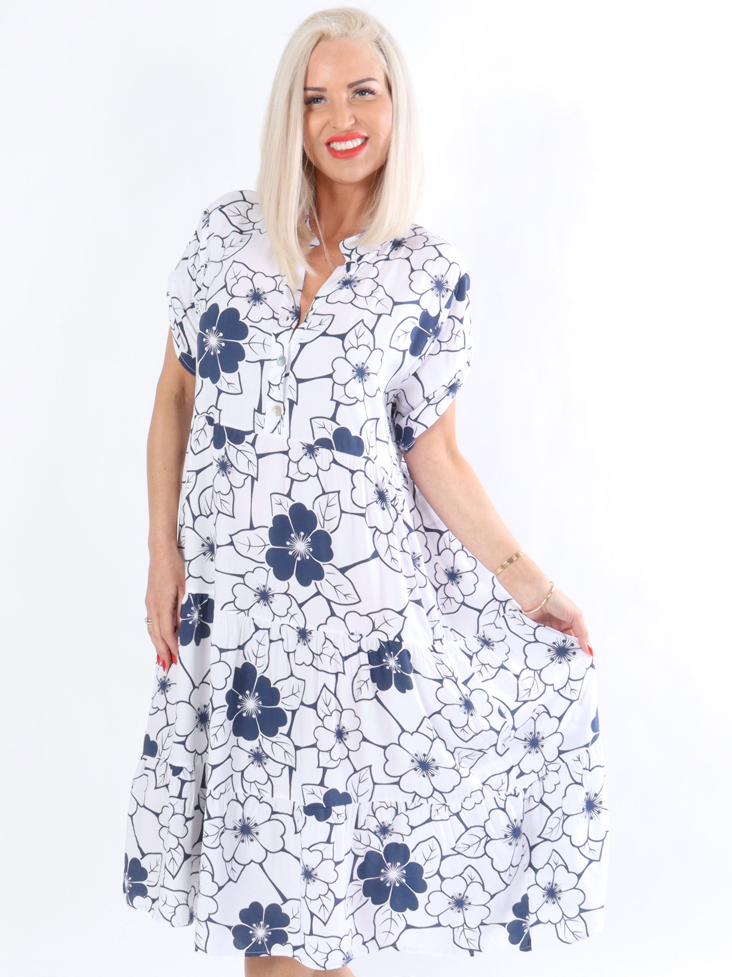 Litzy - Klänning med blommönster